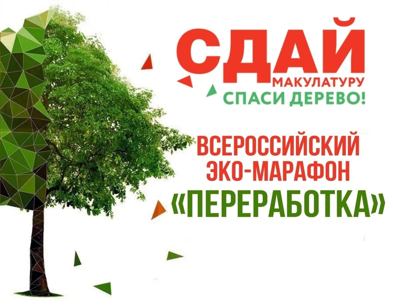 стартует Всероссийский Эко-марафон ПЕРЕРАБОТКА «Сдай макулатуру – спаси дерево».